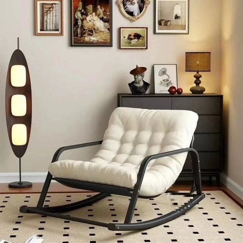 Double Rocking Chair Comfort Luxury Lounge Sofa Living Room Bedroom Lazy Comfortable Sofa Minimalist Detachable Rocking Chair ﻿